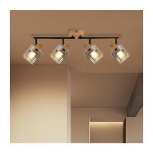 Imagine BRILAGI - Lampă HYGGE cu 4xE14/15W/230V lemn/fumuriu