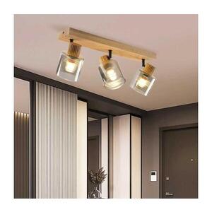 Imagine BRILAGI - Aplica spot HYGGE 3xE14/15W/230V lemn/sticlă fumurie