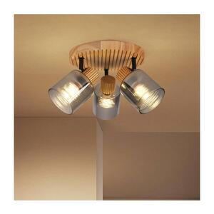 Imagine BRILAGI - Lampă spot HYGGE 3xE14/15W/230V, lemn/fumuriu