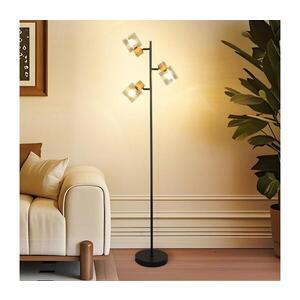 Imagine BRILAGI - Lampă de podea HYGGE 3xE14/15W/230V lemn/fumuriu