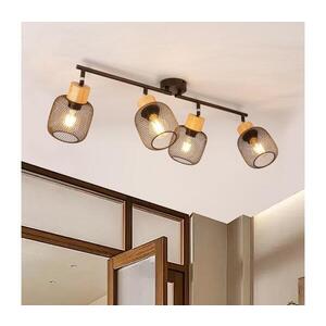 Imagine BRILAGI - Plafonieră cu spoturi BASKLITE 4xE27/15W/230V lemn/negru