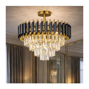 Imagine BRILAGI - Lustru aplicat ECLIPSE, 7 x E14/10W/230V, Ø 48 cm, negru/auriu