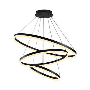 Imagine BRILAGI - Lustră LED reglabilă suspendată pe cablu CIRCLE LED/125W/230V 3000-6500K neagră + telecomandă