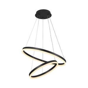 Imagine BRILAGI - Lustră LED dimabilă suspendată pe cablu CIRCLE, 70W/230V, 3000-6500K, negru + telecomandă