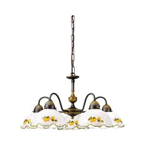Imagine Kolarz 731.85.116 - Candelabru suspendat cu lanț NONNA, 5xE27/75W/230V, culoare lămâie