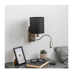 Imagine Lampă LED de perete BRILAGI NUBILA 1xE27/25W/230V + LED/3W crom mat/negru