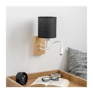 Imagine Lampă LED de perete BRILAGI NUBILA WOOD 1xE27/25W/230V + LED/3W stejar/negru