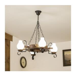 Imagine BRILAGI - Candelabru pe lanț TIMONA 4xE14/40W/230V diam. 50 cm fag/nuc