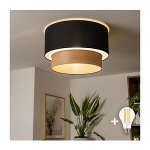 Imagine BRILAGI - Plafonieră LED aplicată CERIA, 1x E27, 40W, 230V, Ø 50 cm, negru/bej