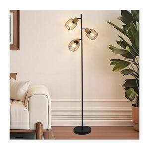 Imagine BRILAGI - Lampă de podea BASKLITE 3xE27/15W/230V lemn/negru