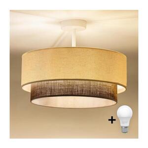 Imagine BRILAGI - Plafonieră LED stil Boho, 1xE27/15W/230V, Ø 40 cm, crem/maro