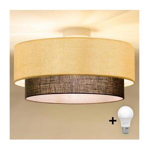 Imagine BRILAGI - Plafonieră LED BOHO STYLE 1xE27/15W/230V Ø 40 cm crem/maro