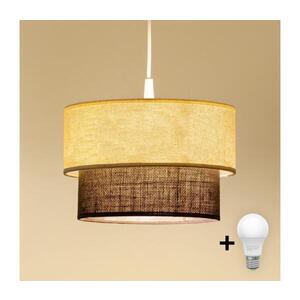 Imagine BRILAGI - Lustră LED pe cablu BOHO STYLE 1xE27/15W/230V Ø 25 cm crem/maro