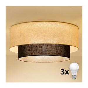 Imagine BRILAGI - Plafonieră LED BOHO STYLE, 3xE27/15W/230V, Ø 60 cm, crem/maro