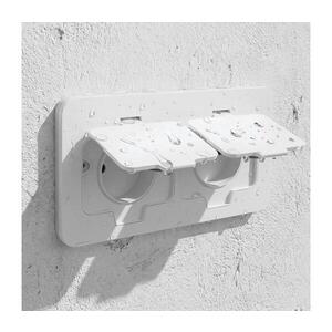 Imagine BRILAGI - Priză dublă încastrabilă pentru exterior, montaj în pardoseală, IP55, albă, dreptunghiulară