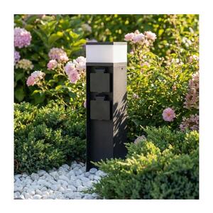 Imagine BRILAGI - Lampă de exterior cu 2 prize SCHUKO, 1xG9/11W/230V, IP44, neagră