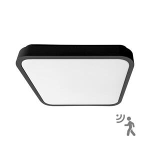 Imagine BRILAGI - Plafonieră LED pentru baie ZENNA cu senzor, 12W, 230V, 24x24 cm, IP44, neagră