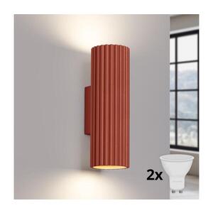 Imagine BRILAGI - Aplica LED de perete CRESTO, 2x GU10, 10W, 230V, 20 cm, roșie