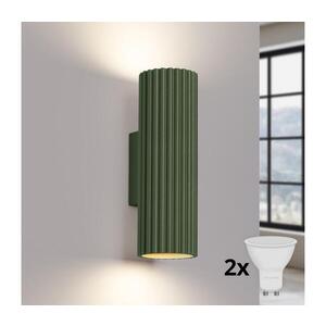 Imagine BRILAGI - Aplica LED de perete CRESTO 2xGU10/10W/230V 20 cm verde
