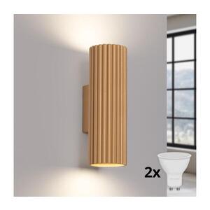 Imagine BRILAGI - Lampă LED de perete CRESTO, 2xGU10/10W/230V, 20 cm, aurie