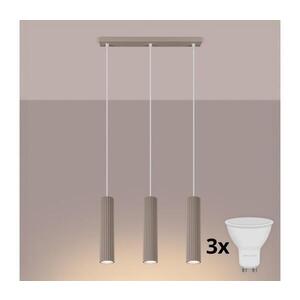 Imagine BRILAGI - Lustră LED pe cablu CRESTO, 3x GU10 / 10W / 230V, taupe