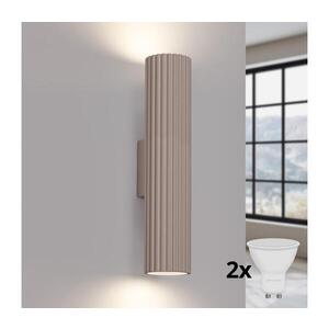 Imagine BRILAGI - Aplica de perete LED CRESTO, 2xGU10/10W/230V, 30 cm, taupe