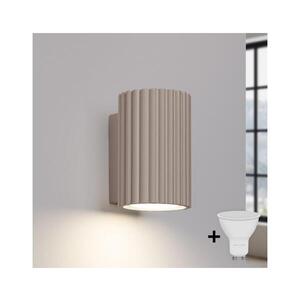 Imagine BRILAGI - Aplică LED de perete CRESTO 1xGU10/10W/230V 10 cm taupe
