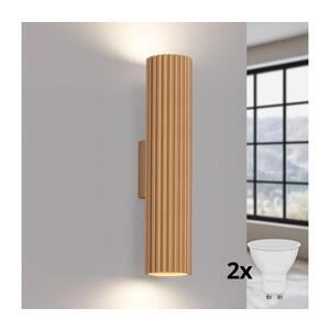 Imagine BRILAGI - Aplica LED de perete CRESTO, 2x GU10, 10W, 230V, 30 cm, auriu