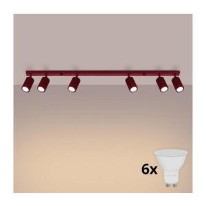 Imagine BRILAGI - Plafonieră LED CRESTO cu 6 spoturi GU10, 10W, 230V, burgundiu