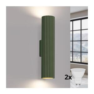Imagine BRILAGI - Aplica de perete LED CRESTO 2xGU10/10W/230V 30 cm verde