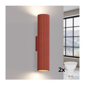 Imagine BRILAGI - Aplică de perete LED CRESTO 2xGU10/10W/230V 30 cm roșie