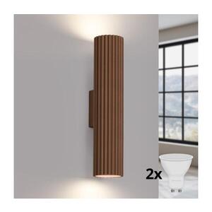 Imagine BRILAGI - Aplica de perete LED CRESTO, 2xGU10/10W/230V, 30 cm, maro