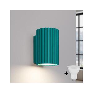 Imagine BRILAGI - Aplica LED de perete CRESTO 1xGU10/10W/230V 10 cm turcoaz