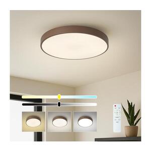 Imagine BRILAGI - Plafonieră LED dimabilă POOL, 48W, 230V, 3000–6000K, Ø40 cm, maro + telecomandă