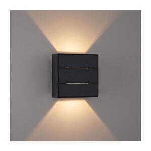 Imagine BRILAGI - Aplica LED de exterior DOUBLERAY LINE, 6W/230V, negru, IP54