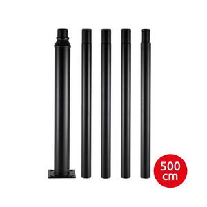 Imagine BRILAGI - Stâlp metalic pentru iluminat exterior, 5 m, Ø 58 mm, negru