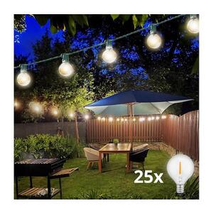 Imagine BRILAGI - Ghirlandă LED de exterior GIRLANDA, 25 x E12, 20 m, verde, IP44, alb cald