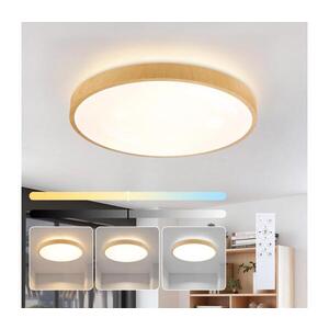 Imagine BRILAGI-LED Corp de iluminat dimabil GLASS POOL DOUBLE LED/60W/230V 50 cm, decor lemn + telecomandă