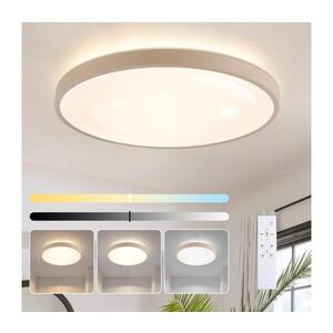 Imagine BRILAGI - Corp de iluminat LED dimabil GLASS POOL DOUBLE LED, 80W, 230V, 60 cm, bej + telecomandă