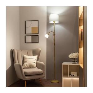 Imagine BRILAGI - Lampadar CERIA, 1xE27/100W/230V + 1xE14/25W, auriu/gri
