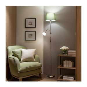 Imagine BRILAGI - Lampadar CERIA 1xE27/100W/230V + 1xE14/25W crom mat/verde