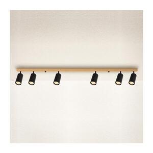 Imagine BRILAGI - Plafonieră cu spoturi SELE 6xGU10/30W/230V negru/decor stejar