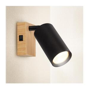 Imagine BRILAGI - Aplica spot de perete SELE 1xGU10/30W/230V negru/decor stejar