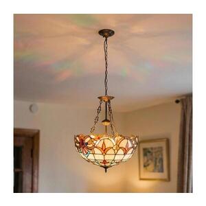 Imagine BRILAGI - Candelabru Tiffany din vitralii MIRABELLA, 3x E27/60W/230V, Ø 50 cm, suspendat pe lanț
