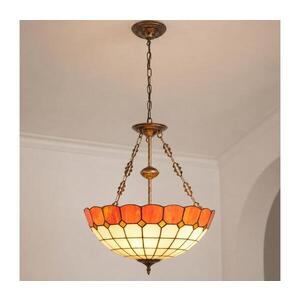 Imagine BRILAGI - Lustră Tiffany SIENNA, cu vitralii, pe lanț, 3xE27/60W/230V, diam. 50 cm