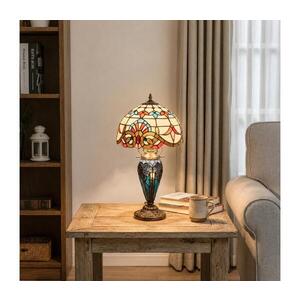 Imagine BRILAGI - Lampă de masă Tiffany MIRABELLA, cu vitralii, 1xE27/60W/230V + 1xE14/40W