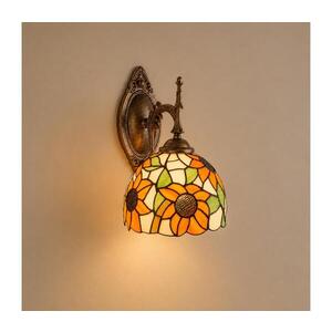 Imagine BRILAGI - Aplică de perete Tiffany SUNFLOWER din vitralii 1xE14/40W/230V