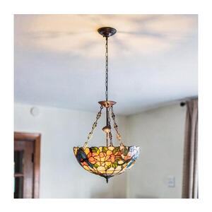 Imagine BRILAGI - Lustră Tiffany din vitralii JUNGLE, cu lanț, 3xE27/60W/230V, Ø 50 cm