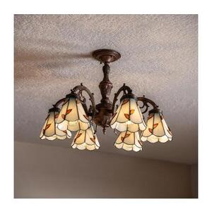Imagine BRILAGI - Lustru aplicat Tiffany din vitralii FOLIA 6xE27/60W/230V Ø 60 cm