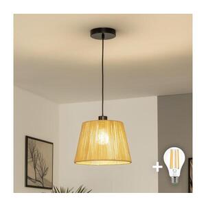 Imagine BRILAGI - Lampă suspendată LED pe cablu CERIA BOHO, 1xE27/40W/230V, Ø 28 cm, maro